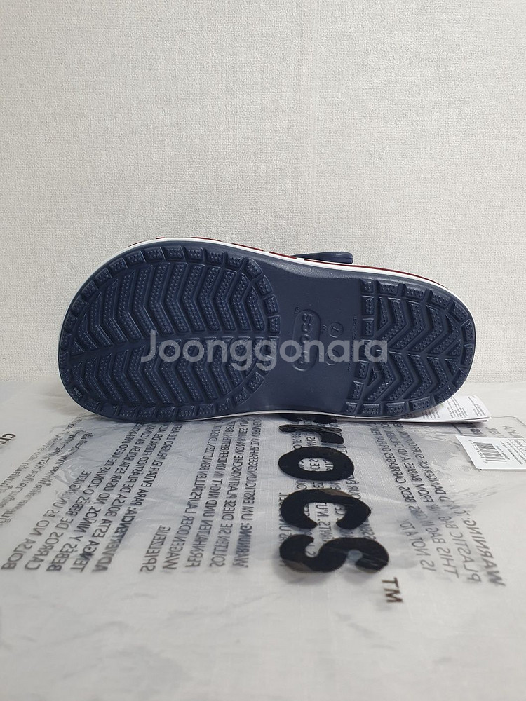 택포가 240mm 크록스 샌들 바야밴드 클로그 네이비--8