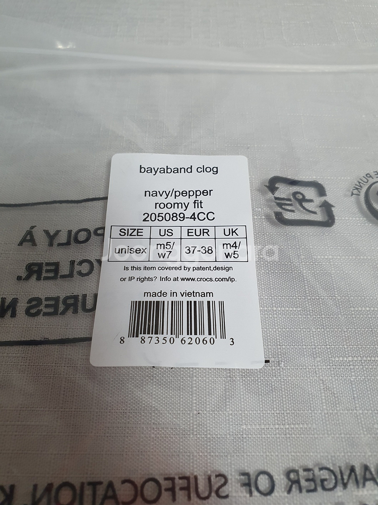 택포가 240mm 크록스 샌들 바야밴드 클로그 네이비--4