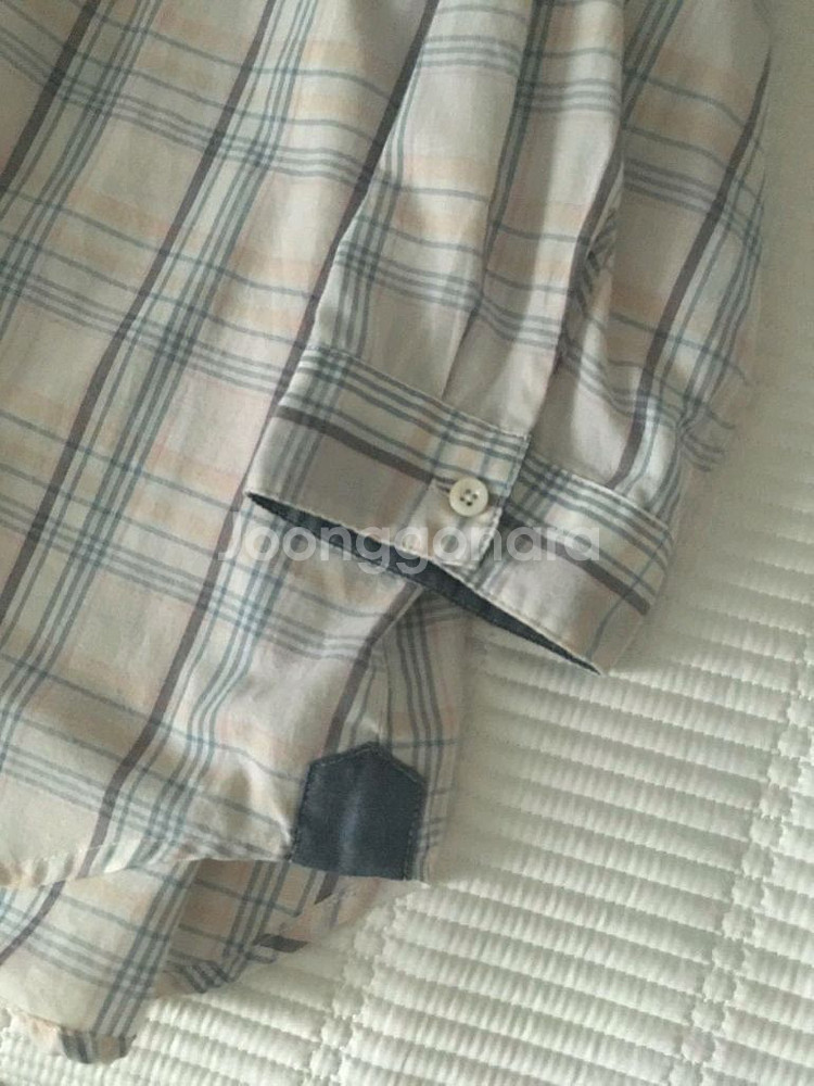 일본빈티지 둥근카라 연핑크 체크셔츠 블라우스--2