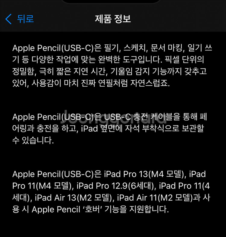 애플펜슬 (USB-C) 모델명 A3085--5