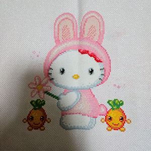 키티 당근 십자수
