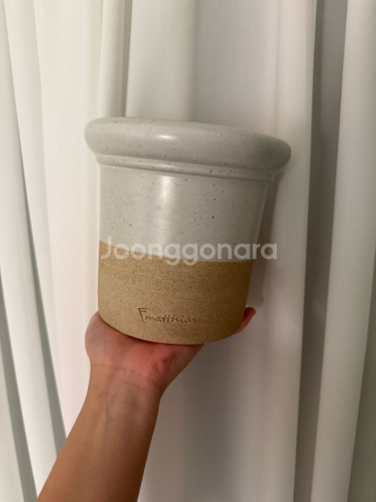 두개르송 흰색 유약 링팟, 핑크 실린더, 마티아스 토분--2