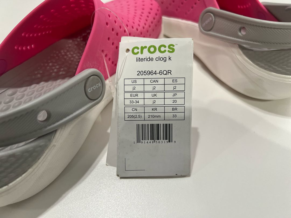 크록스 J2 라이트라이드 K 핑크 새상품--2