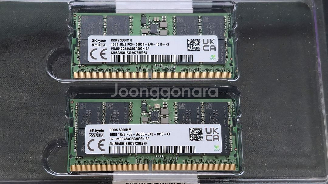 노트북메모리 Sk hynix DDR5 16GB 5600--1