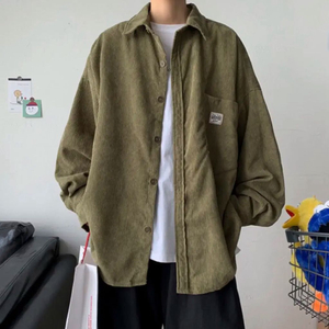 퍼린럽 코듀로이 긴팔셔츠 카키