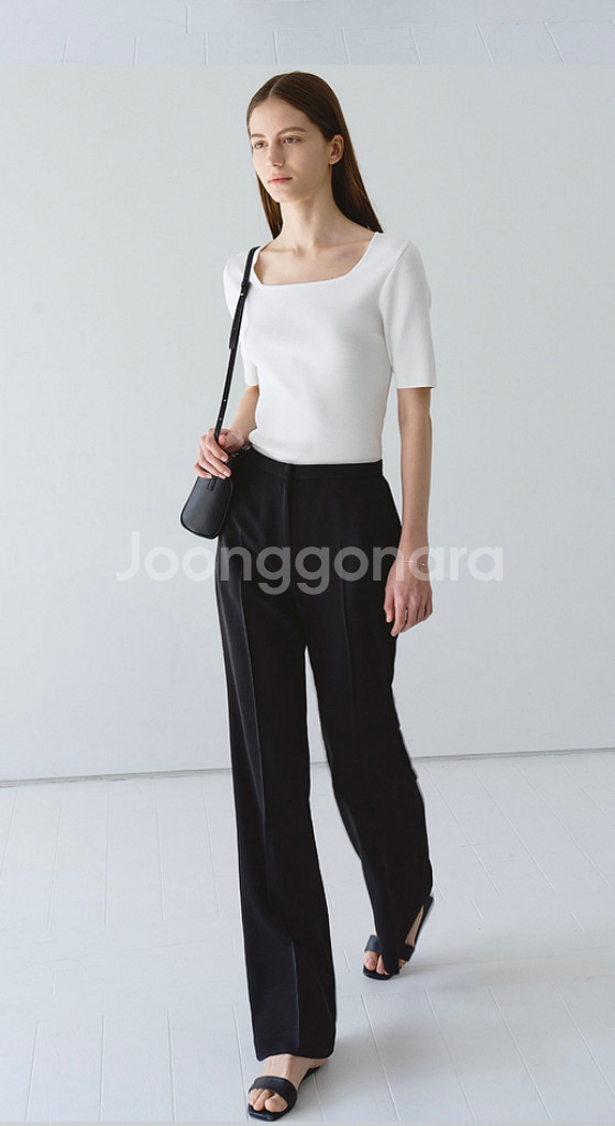마레아 썸머 세미 부츠컷 슬랙스 블랙 롱 S--3