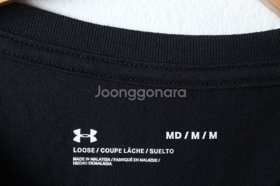 W(M) 언더아머 반팔 티셔츠 블랙 올드스쿨 한정판--5