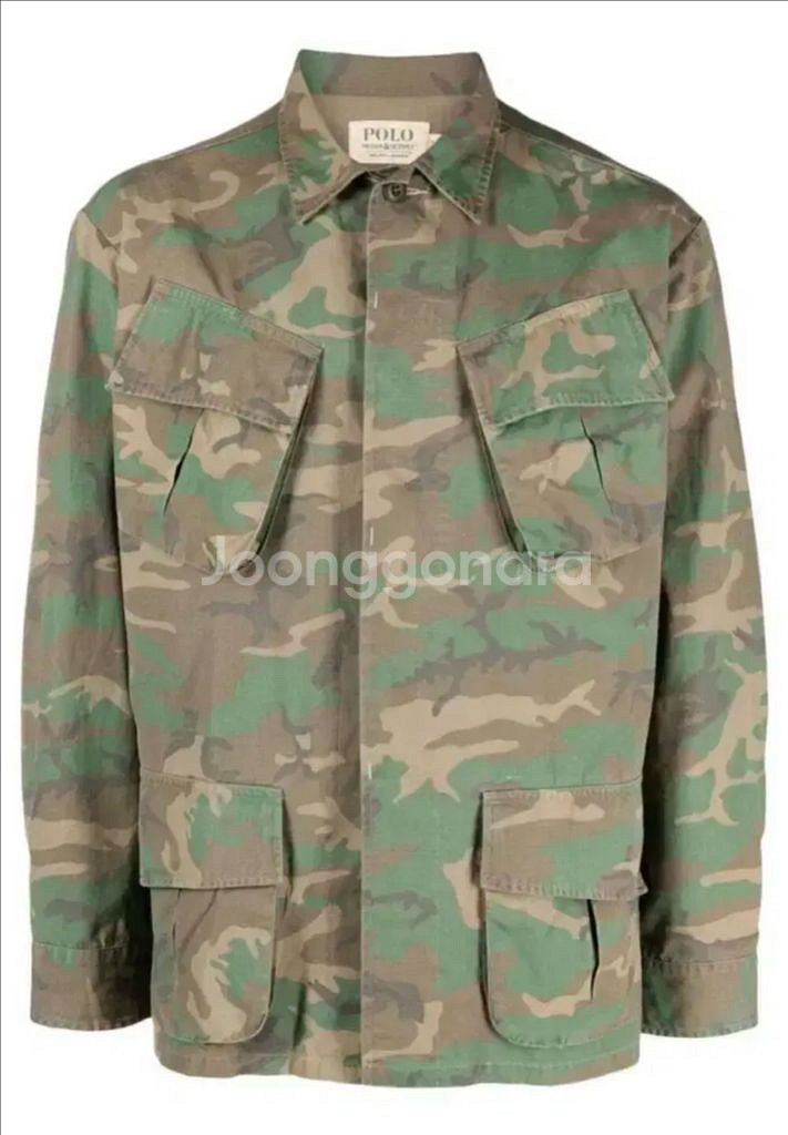 폴로 랄프로렌 카모 립스탑 퍼티그 M 새상품 류준열자켓--2