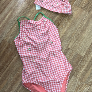 후그 다홍깅엄24 모자샛트