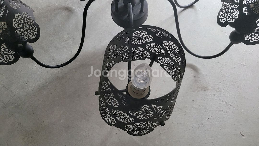 카페를 밝혔던 중형 샹들리에 6구--3