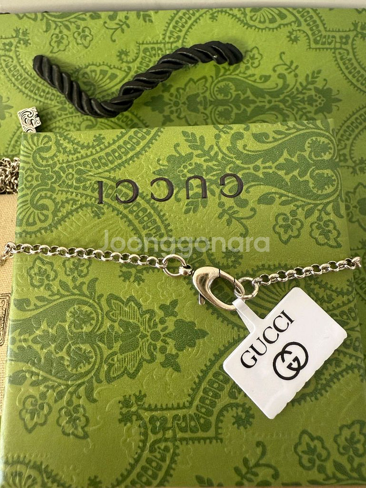 구찌 더블G 키 펜던트 목걸이--1