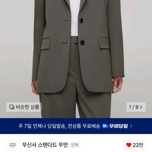 무신사 스탠다드 우먼 오버사이즈 블레이저 카키 브라운