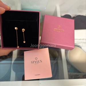 스타일러스 귀걸이 14k 로즈골드