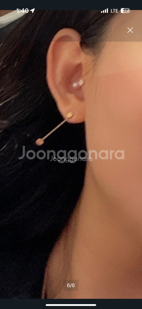 스타일러스 귀걸이 14k 로즈골드--5