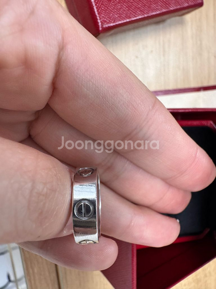까르띠에 러브링 클래식 두꺼운링 50호 회이트골드--6