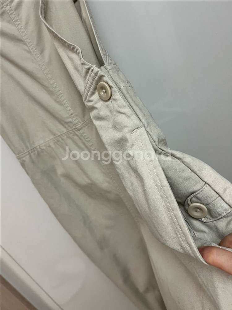 코스 COS 랩 백 와이드레그 덩거리 멜빵 오버롤 팬츠--5