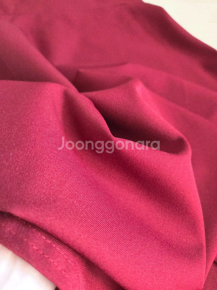 버건디 A라인 정장플레어원피스(44.마른55추천)구김--7