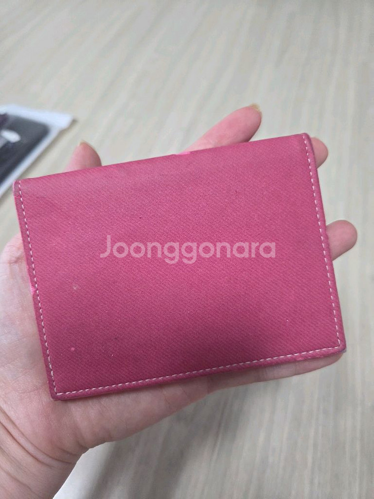 루이까또즈 여성 얇은 카드지갑 (파스텔 핑크)--1
