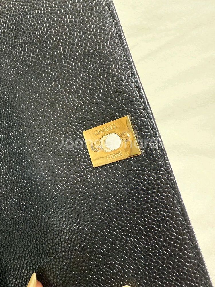 샤넬 캐비어 켈리백 탑핸들 빈티지--5