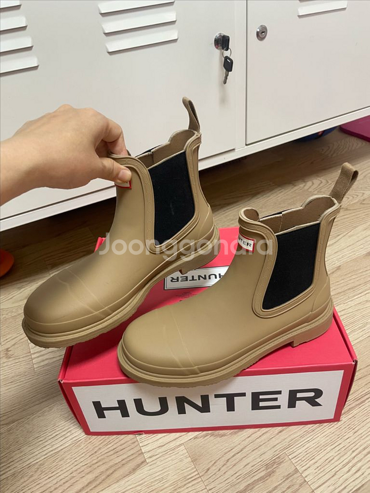 헌터 코만도 첼시 레인 부츠--1