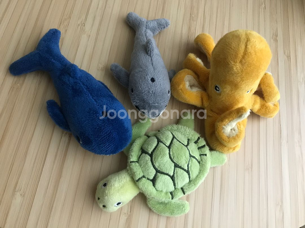 이케아 블로빙아드 고래 돌고래 거북이 문어 인형--1