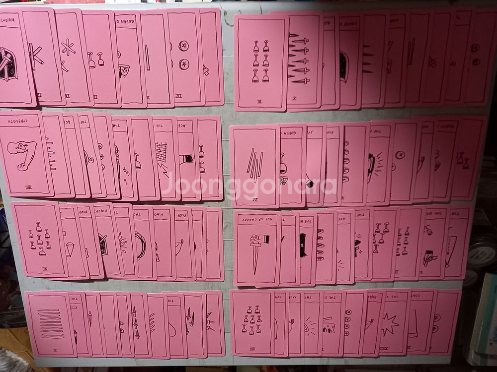 OK 오케이 심플덱 핑크 타로 카드 78장 케이스 없음--0