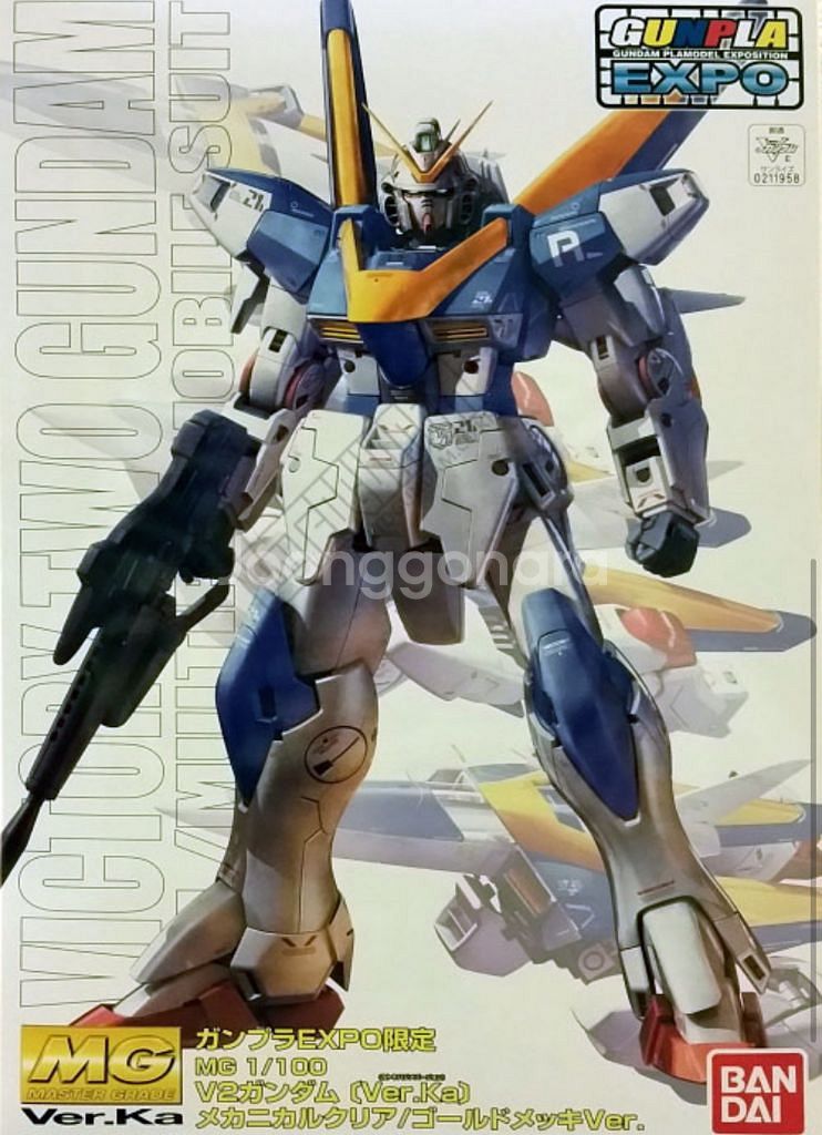 MG V2 건담 Ver. Ka 메카니컬 클리어 /골드--0