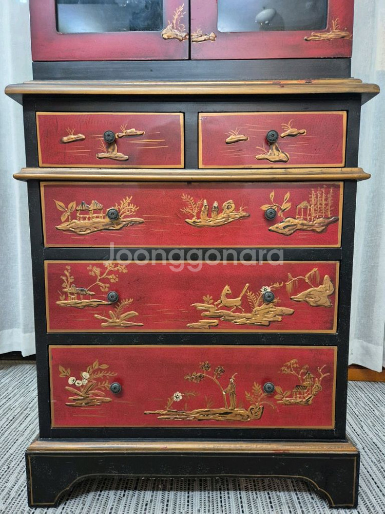 고가구 Chinese style 서랍 선반 장식장--7