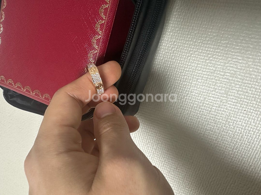 18k 랩다이아 풀파베 금반지--3