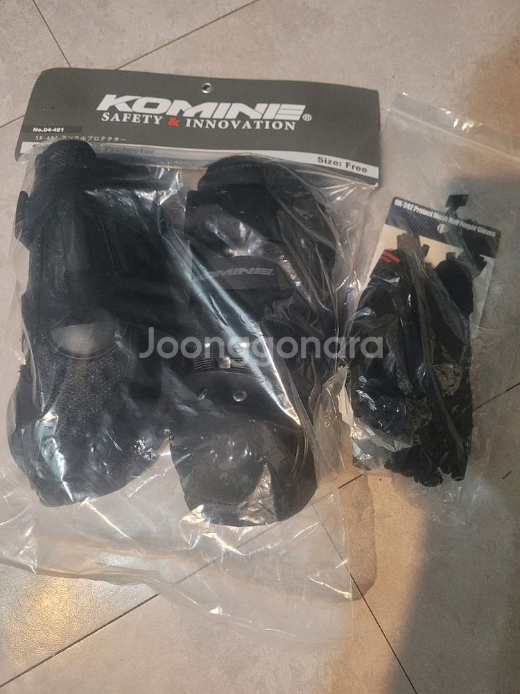 KOMINE SK-481 발목 보호대 + 장갑--0