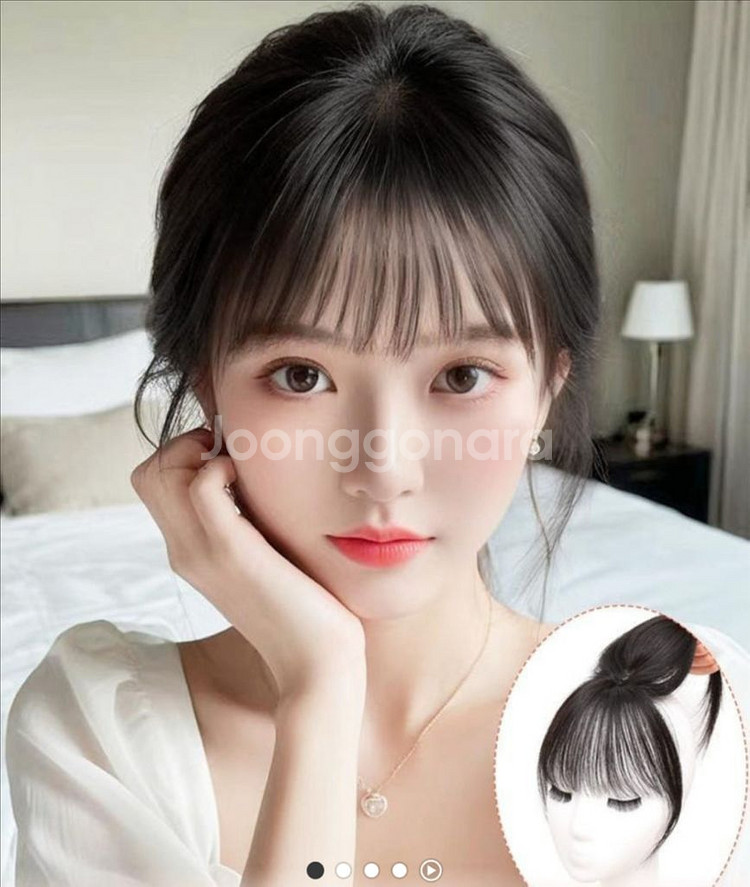 시스루뱅 앞머리 가발--0