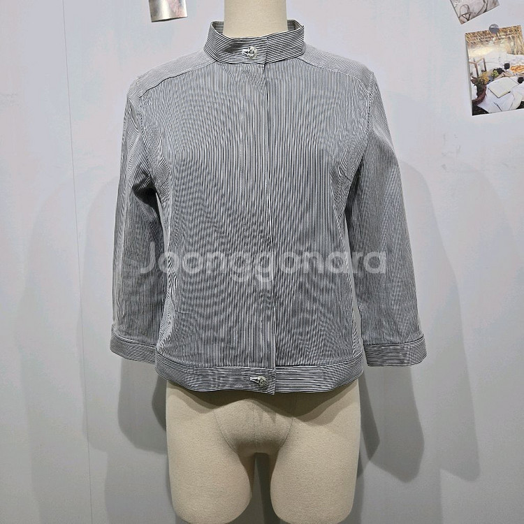 꾸레쥬 줄무늬 스트라이프 자켓 단가라--0