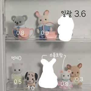 실바니안 아기 직립 유치원 블라인드백 사슴 프린세스 쥐