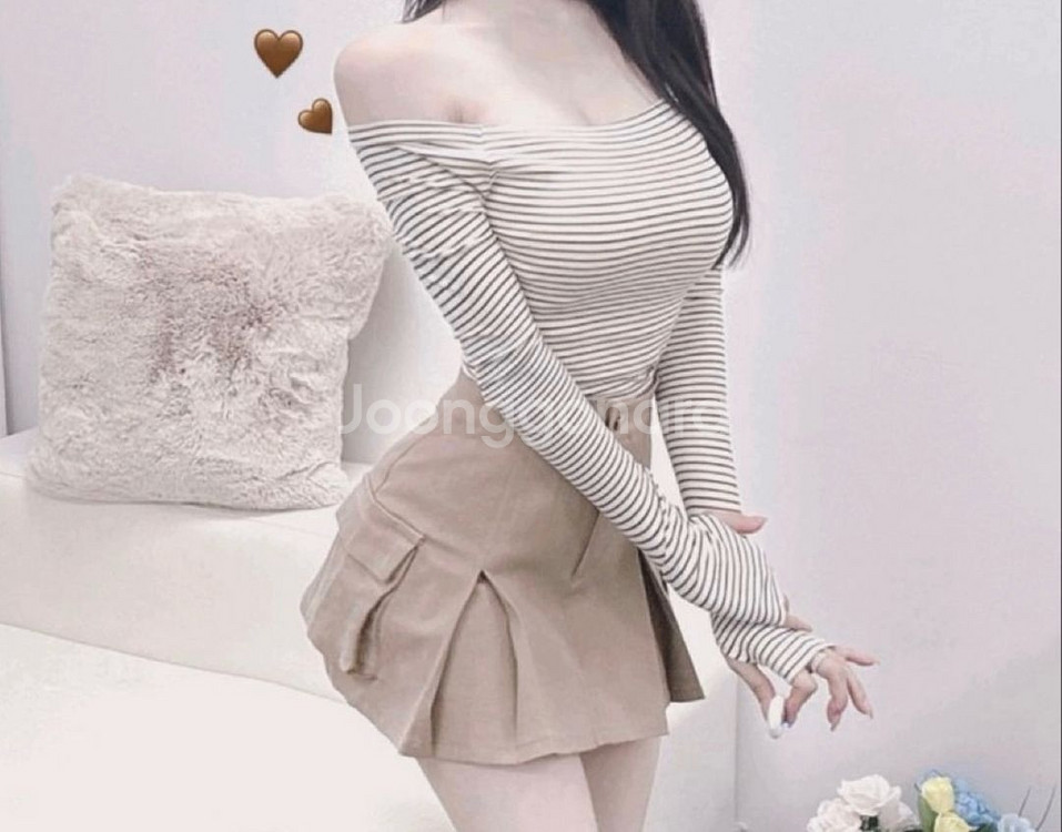 유어로즈 카리냐 스트라이프 단가라 쫀쫀 워머긴팔티--1