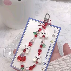 아이브 원영 체리 미니브 팝업 인형 키링, 비즈