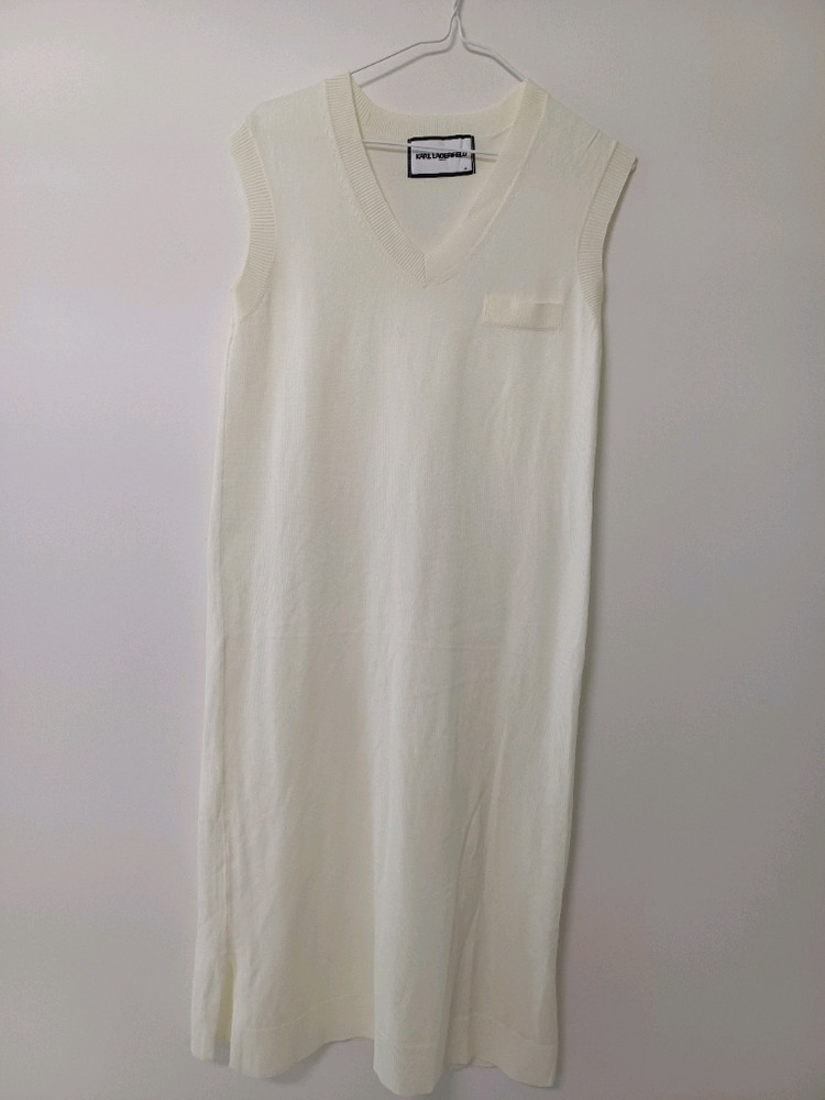 여성 칼라거펠트 봄.가을 여름니트 롱베스트(사방스판95 이미지