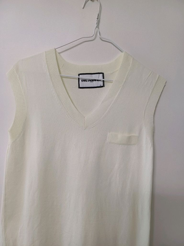 여성 칼라거펠트 봄.가을 여름니트 롱베스트(사방스판95 이미지