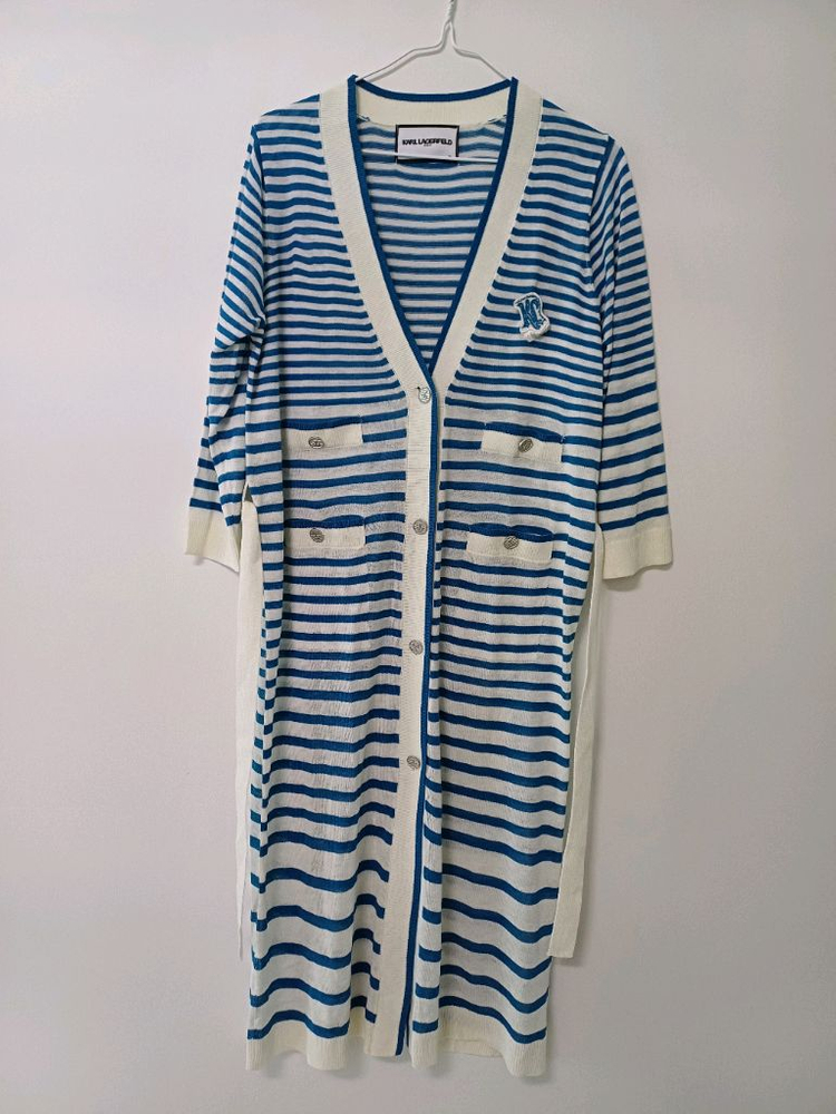 여성 칼라거펠트 여름 롱가디건(새상품.오버핏90-95) 이미지