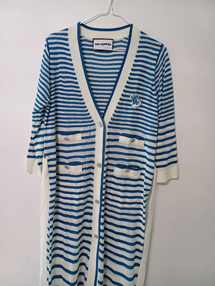 여성 칼라거펠트 여름 롱가디건(새상품.오버핏90-95) 이미지