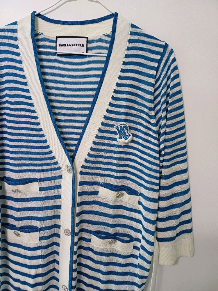 여성 칼라거펠트 여름 롱가디건(새상품.오버핏90-95) 이미지