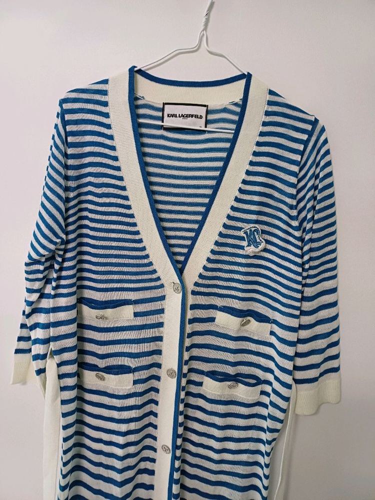 여성 칼라거펠트 여름 롱가디건(새상품.오버핏90-95) 이미지