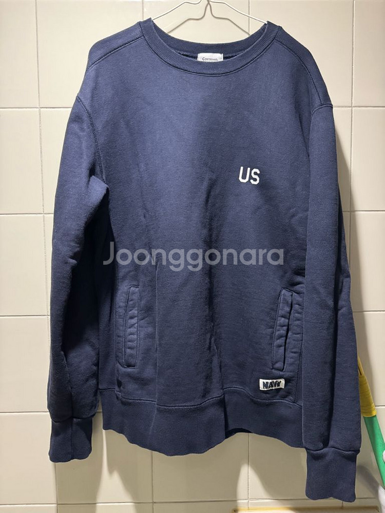 커버낫 US NAVY 시그니처 오버핏 맨투맨 L사이즈--0
