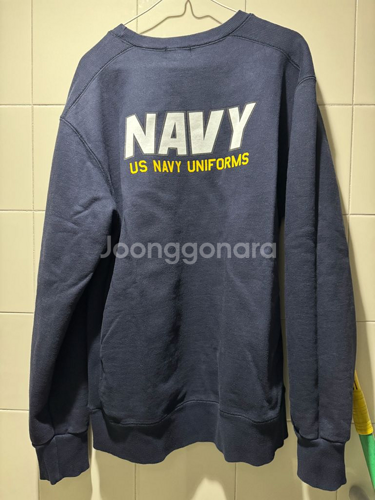 커버낫 US NAVY 시그니처 오버핏 맨투맨 L사이즈--1