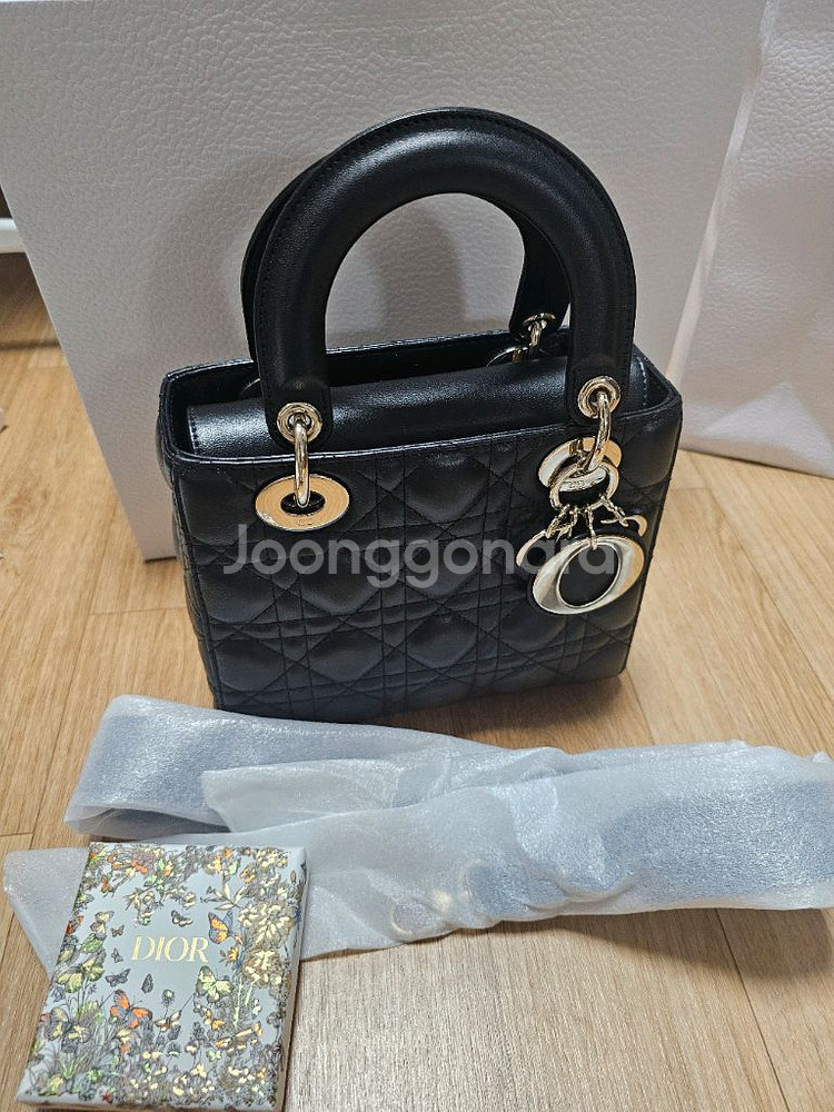 레이디 디올 스몰 블랙--0