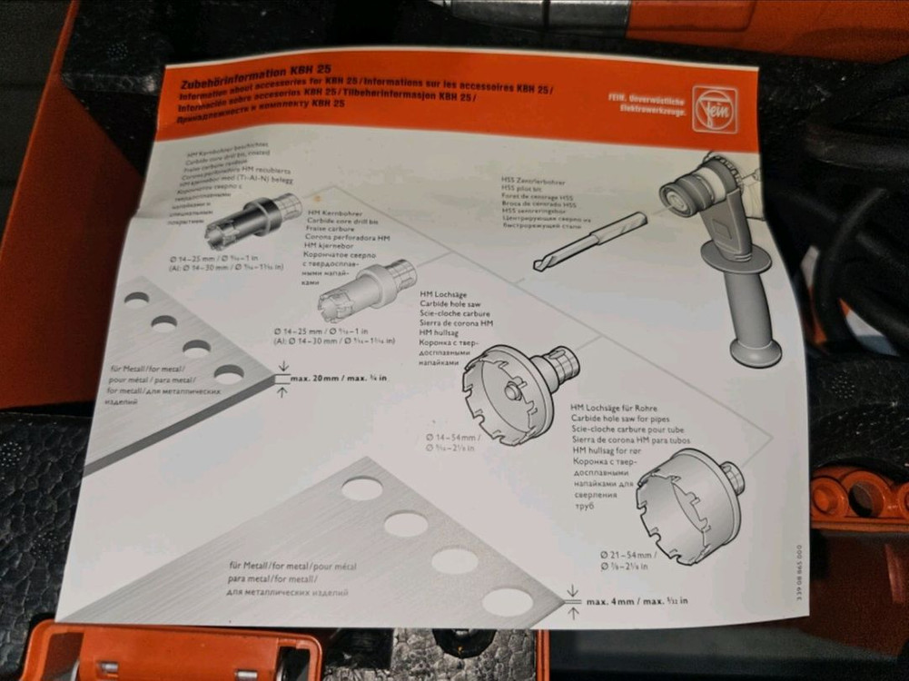 독일제 FEIN KBH25 코어 드릴 판매합니다 이미지