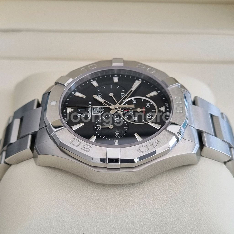 태그호이어 아쿠아레이서 크로노 쿼츠 검판 43mm--5