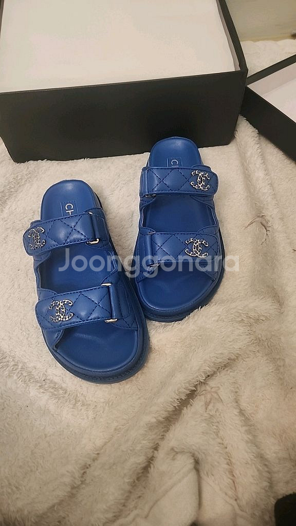여행 벨크로 가죽 슬리퍼--1