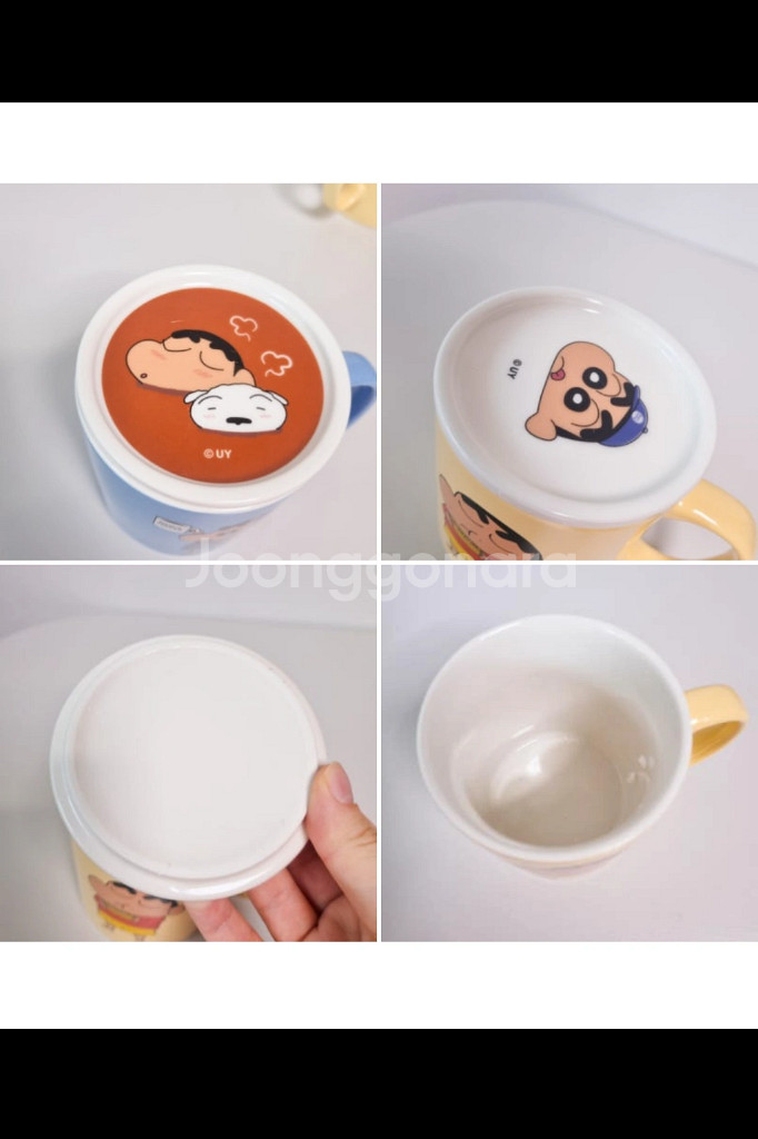 (미개봉새상품)짱구/흰둥이 빽다방 머그컵세트--3