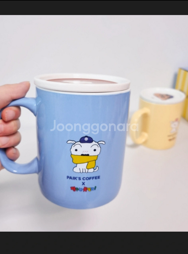 (미개봉새상품)짱구/흰둥이 빽다방 머그컵세트--4