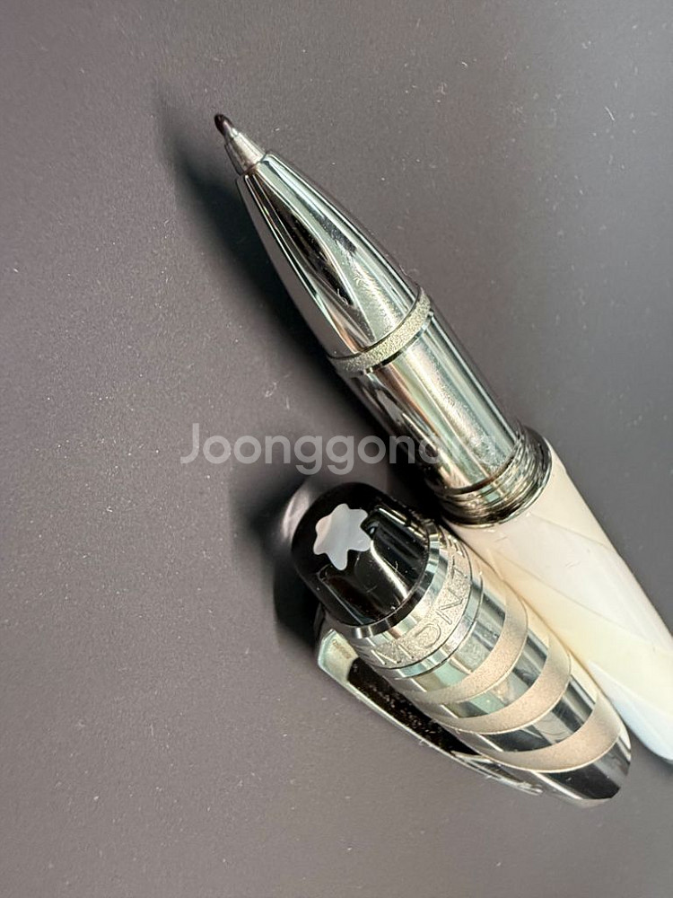 몽블랑 스타워커 세라믹듀에 화이트 수성펜 희귀템+케이스--5